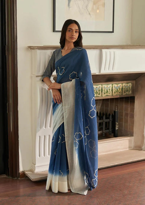 Vasthrlay Lightweight Linen Blend Contrast
