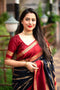 Vasthrlay Kanjivaram Unstitched Material Suitable Az Ys Og Chamkili Parent Black Ethnic Wear