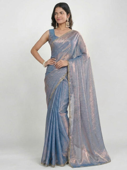 Vasthrlay Chiffon Embellished Ethnic Wear