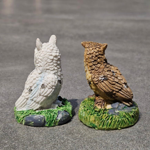 Miniature Owl Figurines Cute Garden Decor, Dollhouse Accessory & Thoughtful
