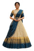 Vasthrlay South Indian Style Unstitched Half Saree Lehenga Choli Half Saree With Hand Work Dupatta - Pl245