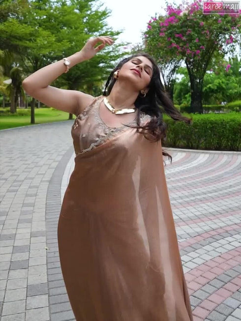 Vasthrlay Chiffon Unstitched Saree