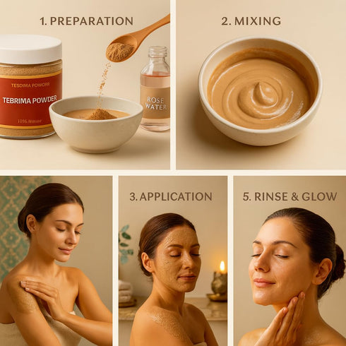 Ms Magic Secret Moroccan Tebrima Body Mask Powder