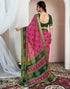 Vasthrlay Chiffon Bandhani Unstitched Yellow Saree