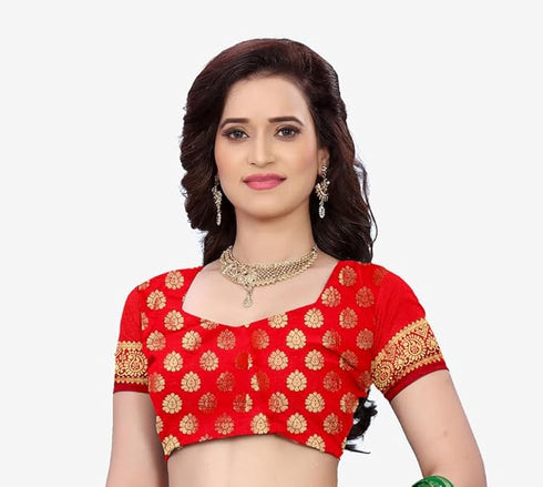 Vasthrlay Banarasi Green Ethnic Wear