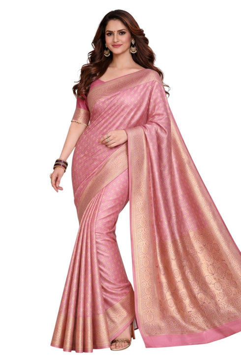 Vasthrlay Banarasi Traditional Unstitched Saree