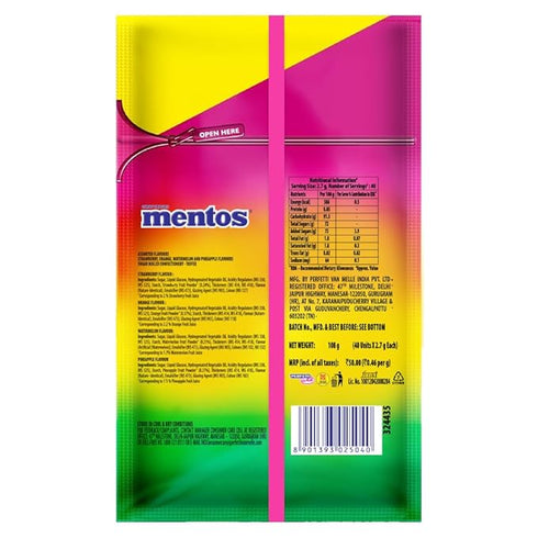 Mentos Rainbow Chewy Dragees Pouch