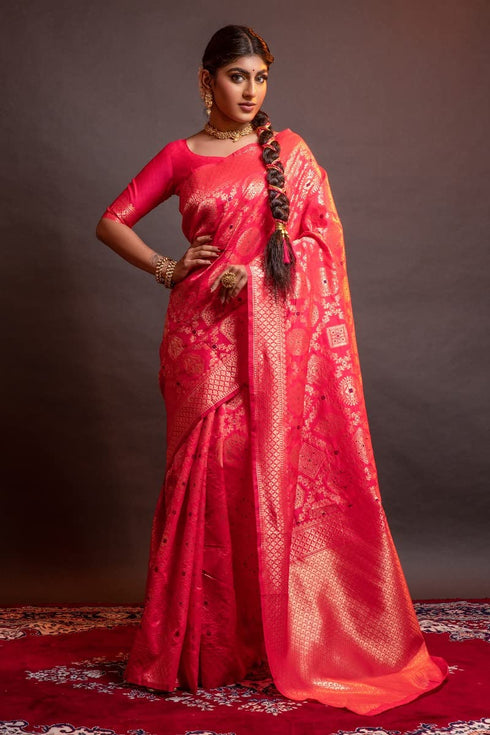 Vasthrlay Banarasi Unstitched Saree