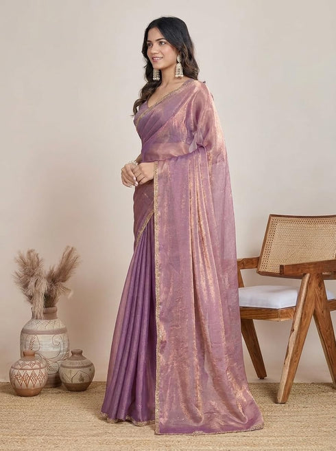 Vasthrlay Chiffon Embellished Ethnic Wear