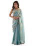Vasthrlay Embroidery Scalloped Unstitched Lavender Saree