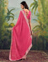Vasthrlay Georgette Embroidery Unstitched Green Saree