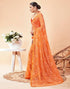 Vasthrlay Chiffon Bandhani Unstitched Peach Saree
