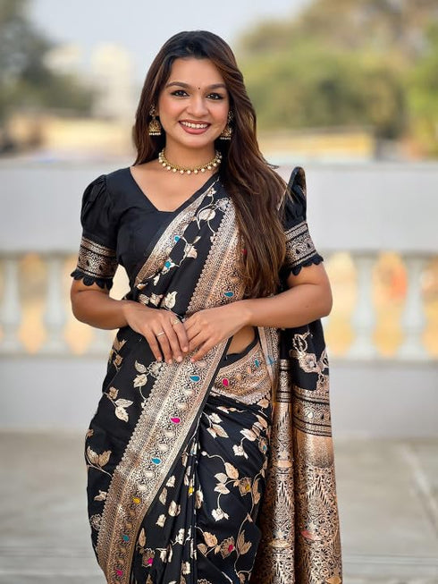 Vasthrlay Jacquard Unstitched Saree
