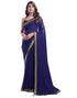 Vasthrlay Georgette Boarder Unstitched Red Saree
