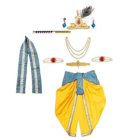 Krishna Dress Janmasthmi Costume for Baby Boy Set of 10