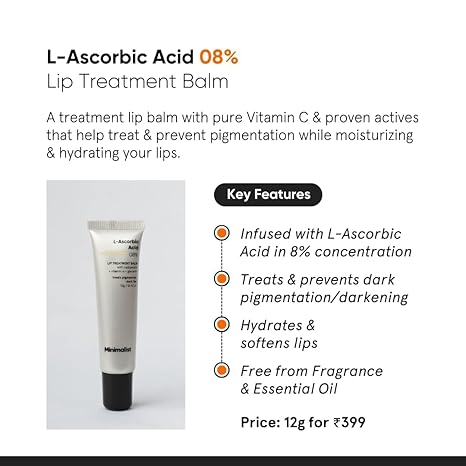 Minimalist 8% L-Ascorbic Acid Lip Treatment Balm