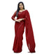 Vasthrlay Georgette Printed Unstitched Red Saree