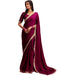 Vasthrlay Womens Blouse Magenta Saree With Unstitched Blouse Piece