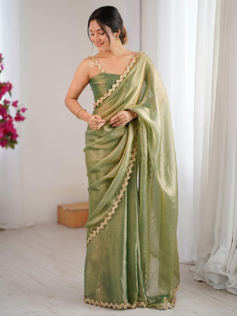 Vasthrlay Sequence Embroidery Unstitched Ab Ethnic Wear