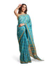 Vasthrlay Cotton Printed Blue Saree