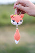 Handmade Crochet Heart Angel Keychain