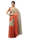 Vasthrlay Red Heavy Zari Woven Silk Ethnic Saree With Unstitched Blouse