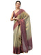 Vasthrlay Beige Womens Ready To Wear One Minute Polyester Erode Zari Saree