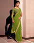 Vasthrlay Bandhani Georgette Unstitched Black Saree