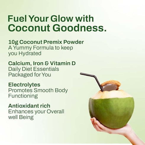 Taropha Tender Coconut Water Premix Powder Pack of 30 Sachets