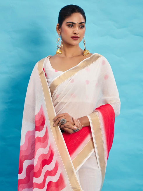 Vasthrlay Printed Unstitched Blouse Ethnic Wear