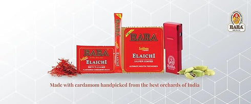 BABA ELAICHI Silver Coated Saffron Blended Elaichi -