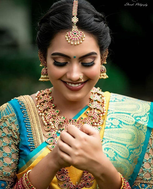 Vasthrlay Yellow Kanjivaram Saree
