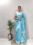 Vasthrlay Banarasi Unstitched Saree