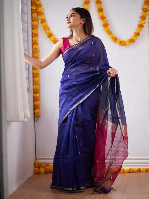 Vasthrlay Kanjivaram Unstitched Saree
