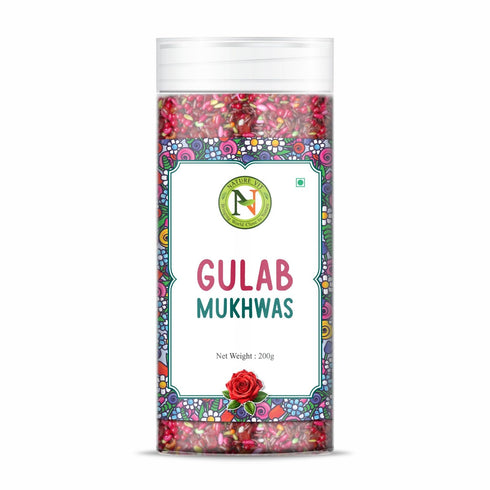 NatureVit Gulabl Mukhwas Rose Petals & Sweet Gulab Mouth Freshener Mix