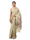 Vasthrlay Beige2 Heavy Zari Woven Silk Ethnic Saree With Unstitched Blouse