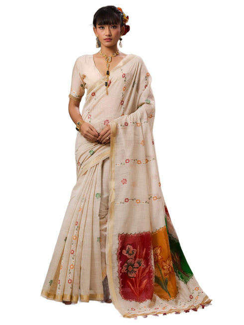 Vasthrlay Handloom Unstitched Saree