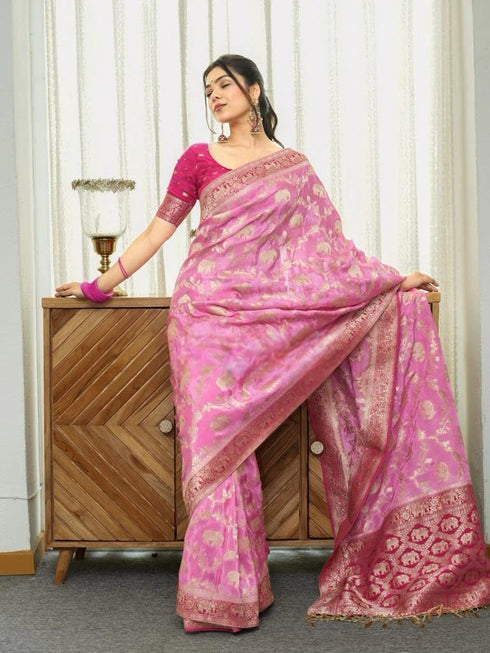 Vasthrlay Purple Kanjivaram Wedding Saree