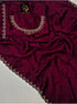 Vasthrlay Dailywear Maroon Georgette Stone Work Saree with Border | All-Over Stone Embellishments