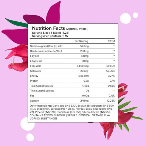 Plix Flaunt Your Hair Effervescent TabletOrange Burst 15 Effervescent Tablet Each