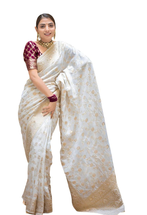 Vasthrlay Kanjivaram Banarasi Wedding Sari Az Ys Shayani Saree