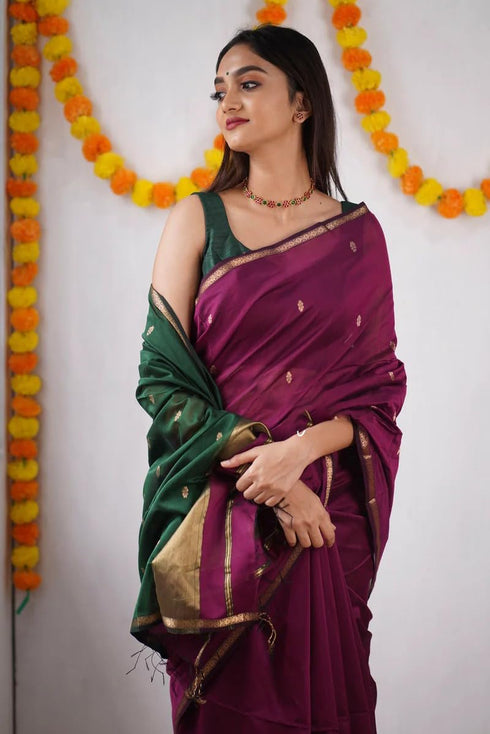 Vasthrlay Banarasi Unstitched Saree