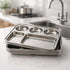 Stainless Steel 6 Compartment Plate Set of 6