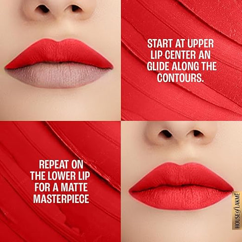 Lakme 9TO5 Primer + Matte Lip Color MR1 Red Letter Red Letter