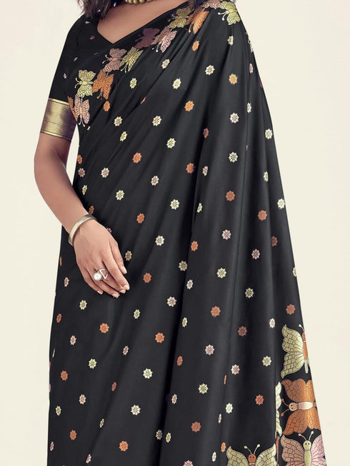 Vasthrlay Purple Kanjivaram Saree