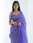 Vasthrlay Womens Jacquard Unstitched Lavender Saree