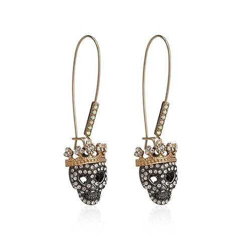 Skull Dangle Earrings Halloween Women