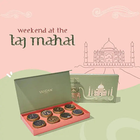 Vahdam Tea Weekend At The Taj Mahal Gift Set 8 Teas