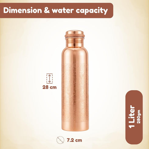 Pure Copper Water Bottle-1 Litre