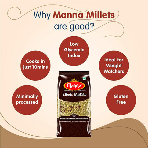 Manna Foods Millets Combo with Browntop Pack of 5